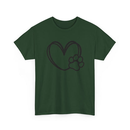 T-Shirt Unisex - Hundepfote mit Herz 1