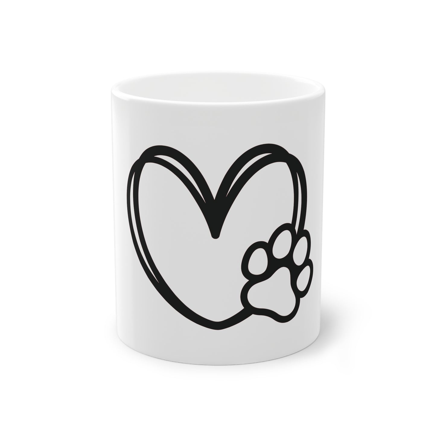 Tasse - Hundepfote mit Herz