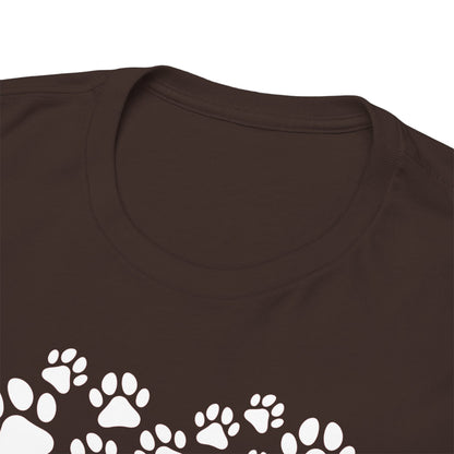 T-Shirt Unisex - Herz aus Hundepfoten