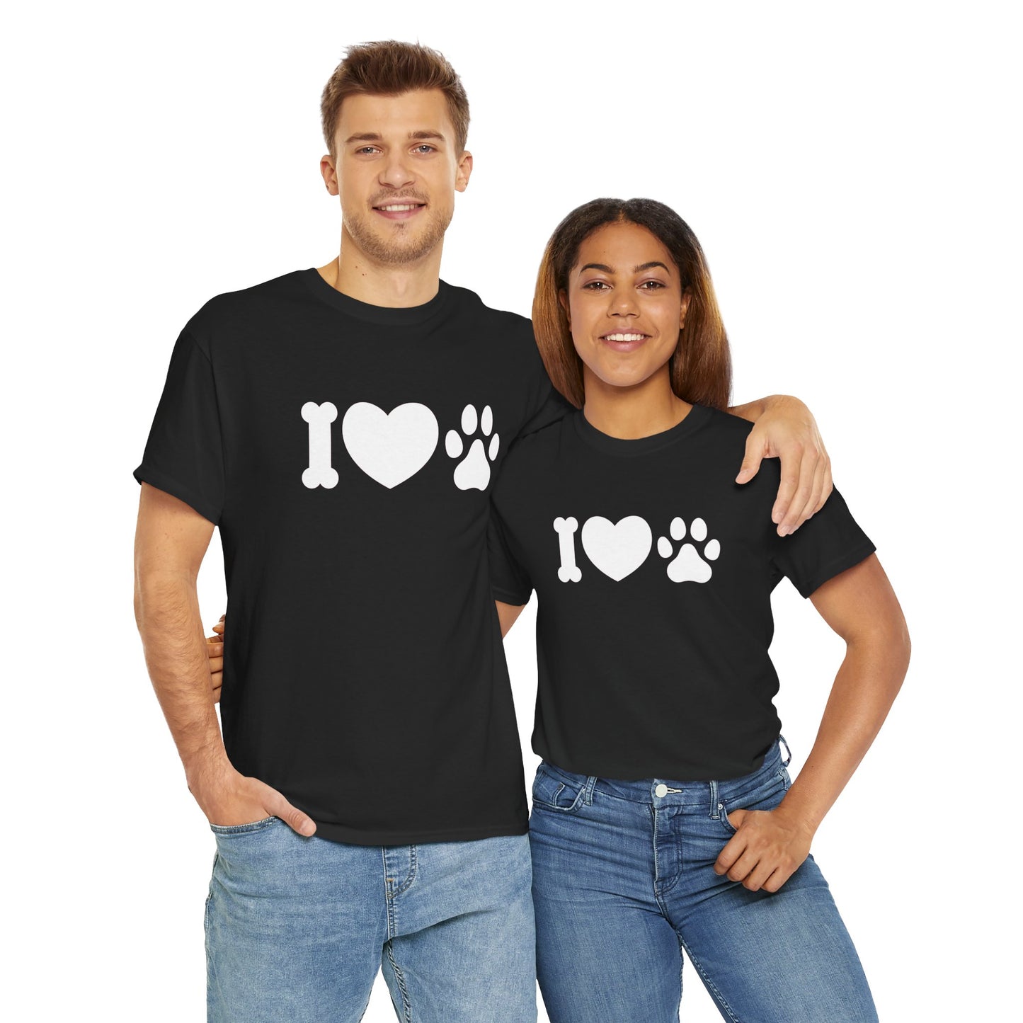 T-Shirt Unisex - Hundepfote mit Herz 4