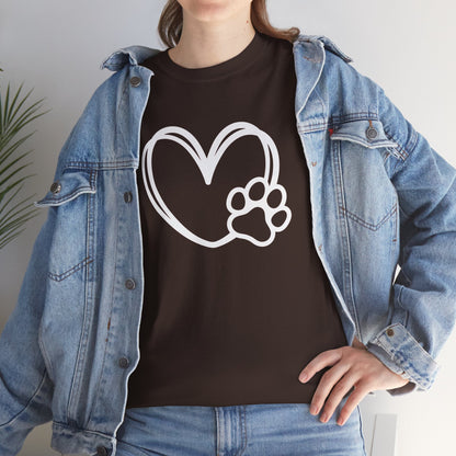 T-Shirt Unisex - Hundepfote mit Herz 1