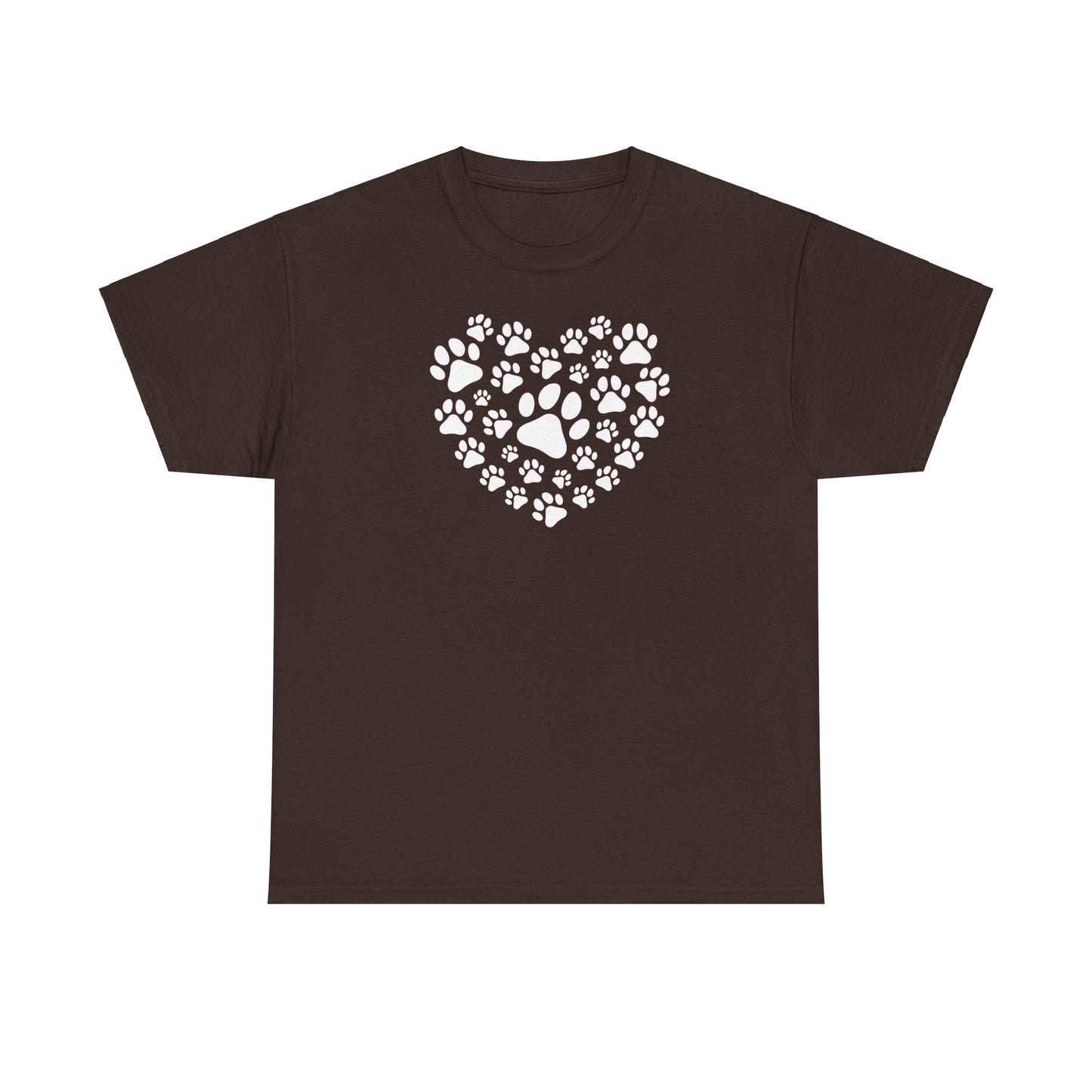 T-Shirt Unisex - Herz aus Hundepfoten