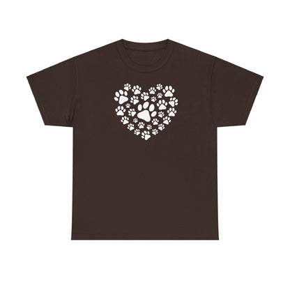 T-Shirt Unisex - Herz aus Hundepfoten