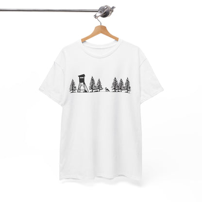 T-Shirt Unisex - Hochsitz im Wald - Fuchs