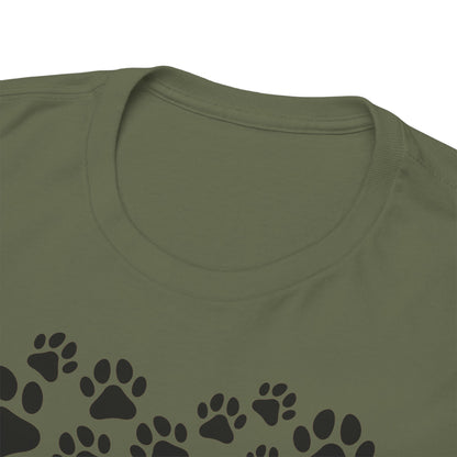 T-Shirt Unisex - Herz aus Hundepfoten