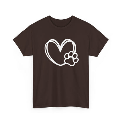 T-Shirt Unisex - Hundepfote mit Herz 1