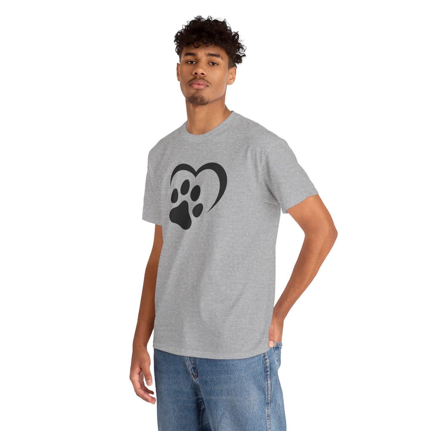 T-Shirt Unisex - Hundepfote mit Herz 2