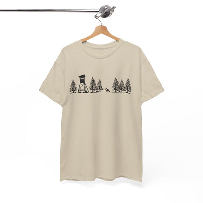 T-Shirt Unisex - Hochsitz im Wald - Fuchs