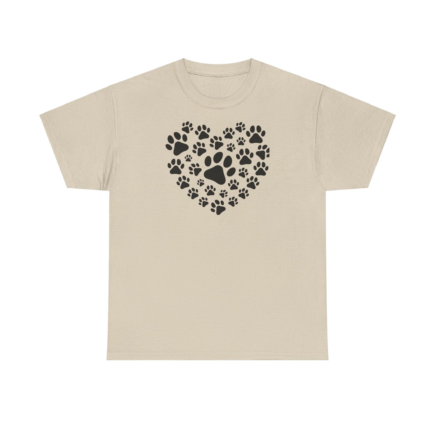 T-Shirt Unisex - Herz aus Hundepfoten