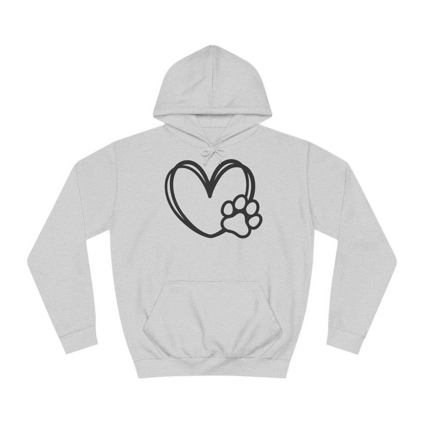Hoodie Unisex - Hundepfote mit Herz