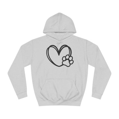 Hoodie Unisex - Hundepfote mit Herz