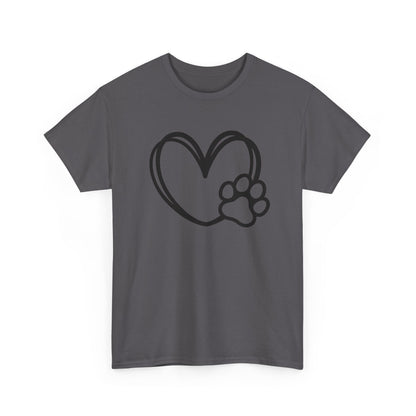 T-Shirt Unisex - Hundepfote mit Herz 1