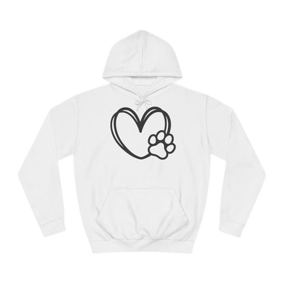 Hoodie Unisex - Hundepfote mit Herz