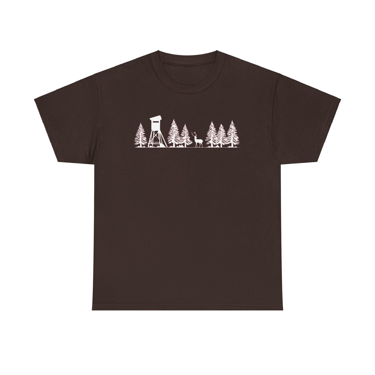 T-Shirt Unisex - Hochsitz im Wald - Damwild