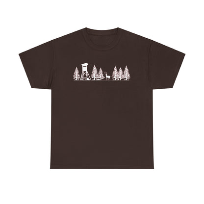T-Shirt Unisex - Hochsitz im Wald - Damwild
