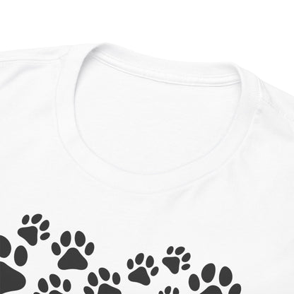 T-Shirt Unisex - Herz aus Hundepfoten