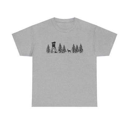 T-Shirt Unisex - Hochsitz im Wald - Rehbock