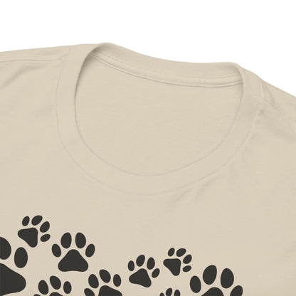 T-Shirt Unisex - Herz aus Hundepfoten