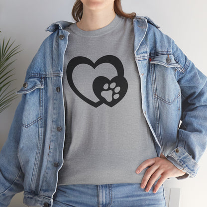T-Shirt Unisex - Hundepfote mit Herz 5