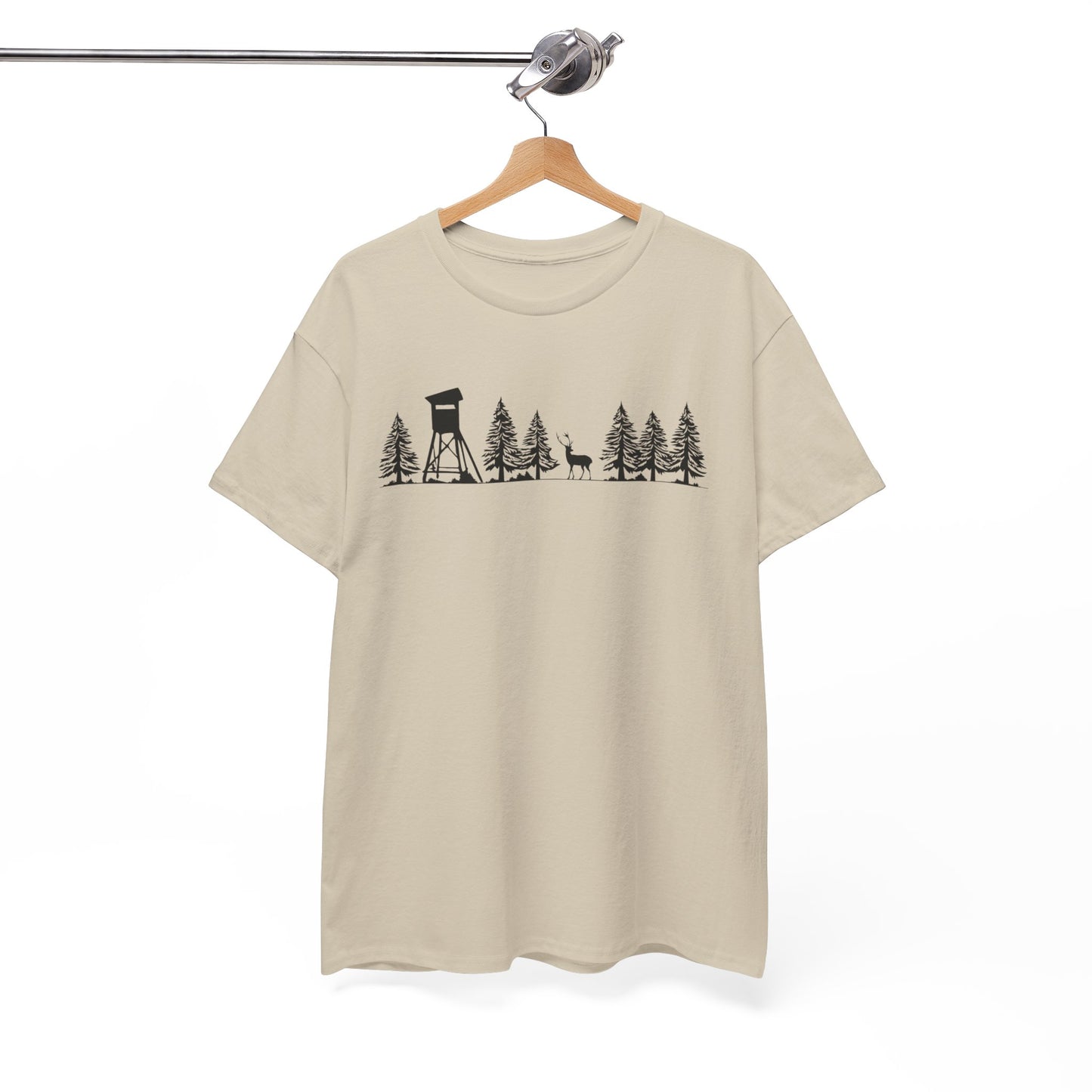T-Shirt Unisex - Hochsitz im Wald - Damwild