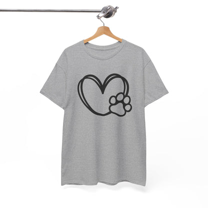 T-Shirt Unisex - Hundepfote mit Herz 1