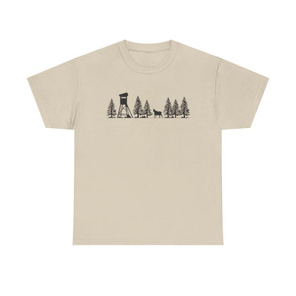 T-Shirt Unisex - Hochsitz im Wald - Gams