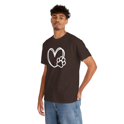 T-Shirt Unisex - Hundepfote mit Herz 1