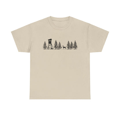 T-Shirt Unisex - Hochsitz im Wald - Rehbock