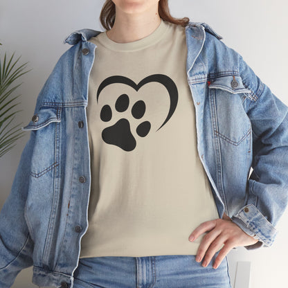 T-Shirt Unisex - Hundepfote mit Herz 2