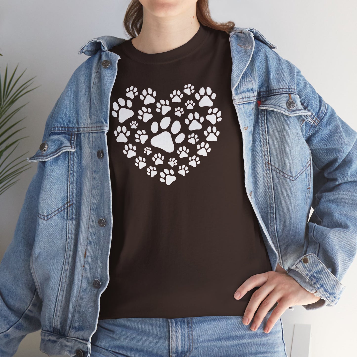 T-Shirt Unisex - Herz aus Hundepfoten