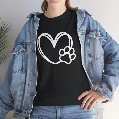 T-Shirt Unisex - Hundepfote mit Herz 1