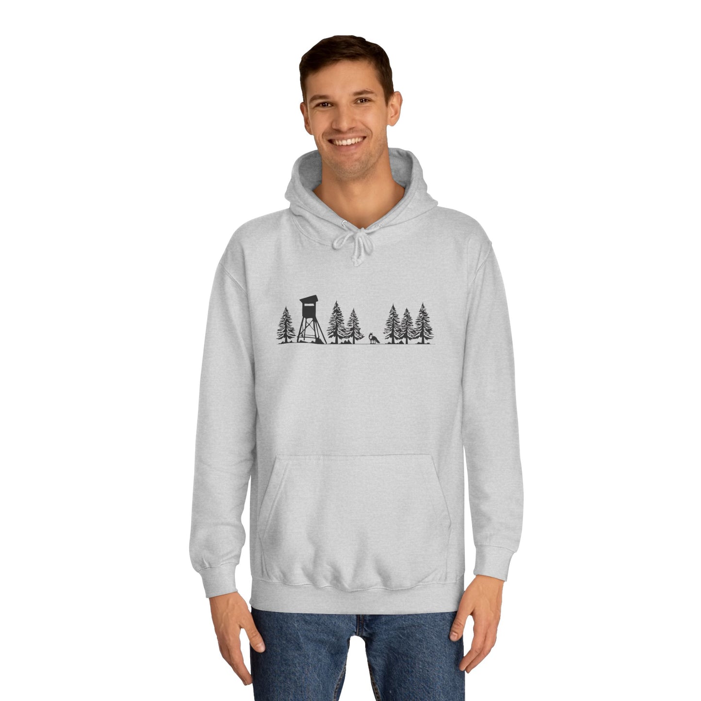 Hoodie Unisex - Hochsitz im Wald - Fuchs