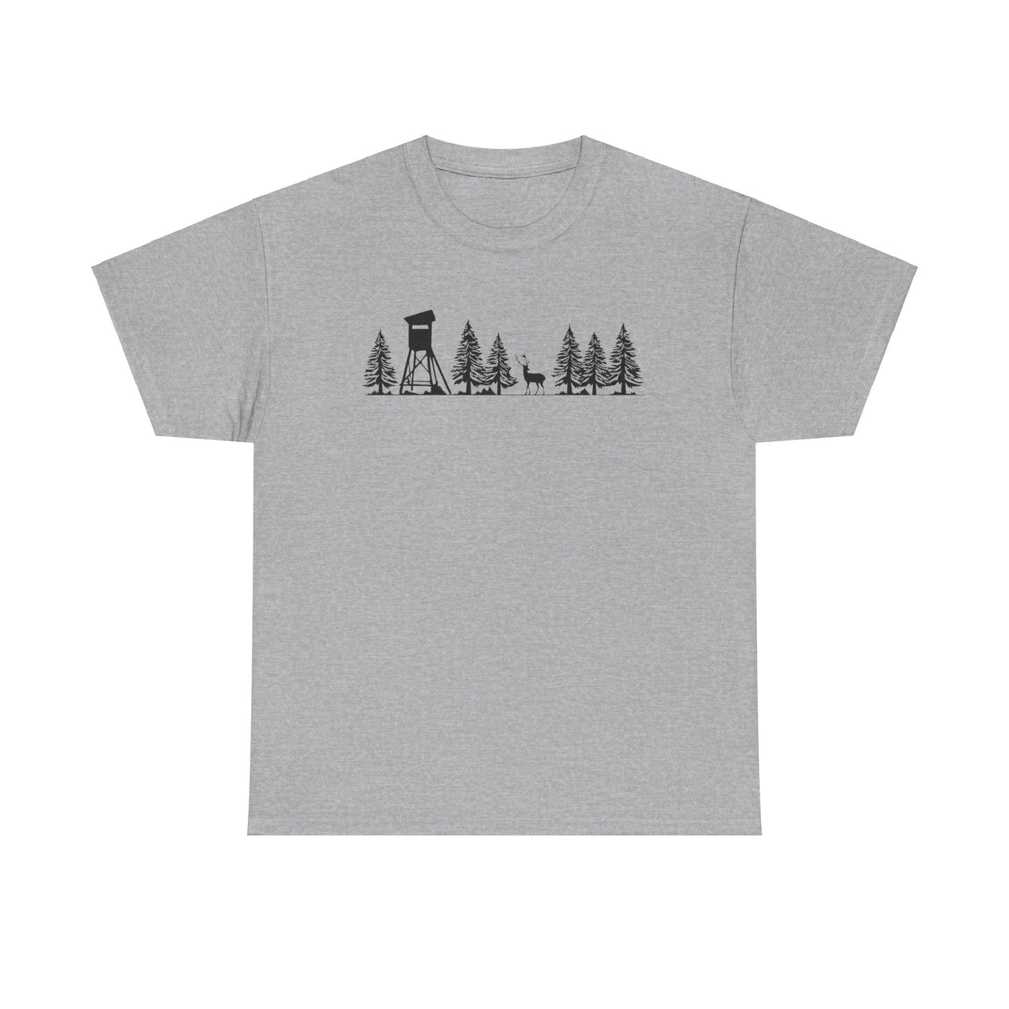 T-Shirt Unisex - Hochsitz im Wald - Damwild
