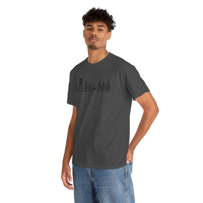T-Shirt Unisex - Hochsitz im Wald - Damwild