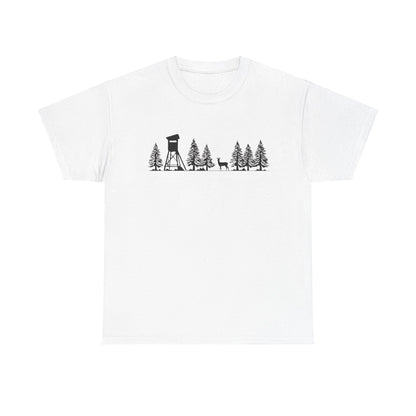 T-Shirt Unisex - Hochsitz im Wald - Rehbock