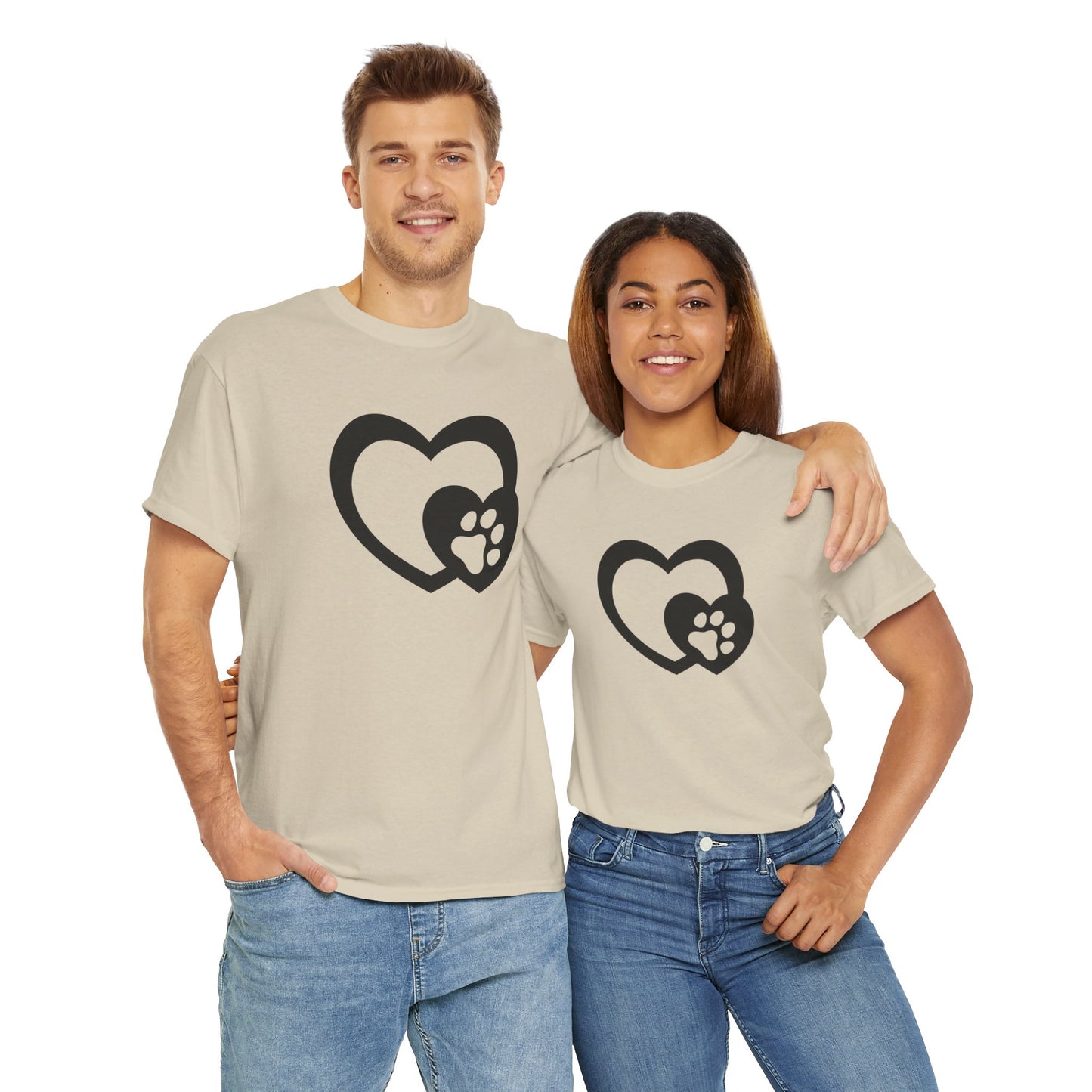 T-Shirt Unisex - Hundepfote mit Herz 5