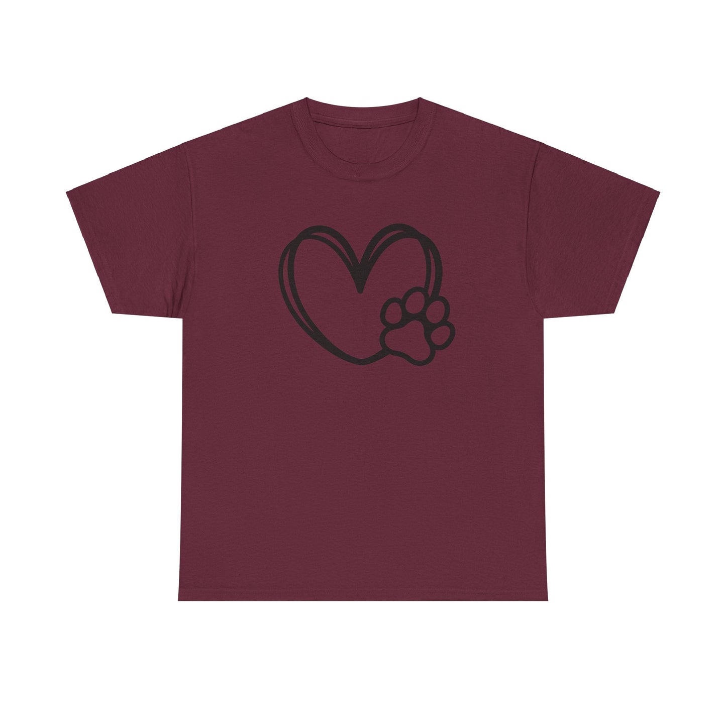 T-Shirt Unisex - Hundepfote mit Herz 1