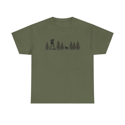 T-Shirt Unisex - Hochsitz im Wald - Gams