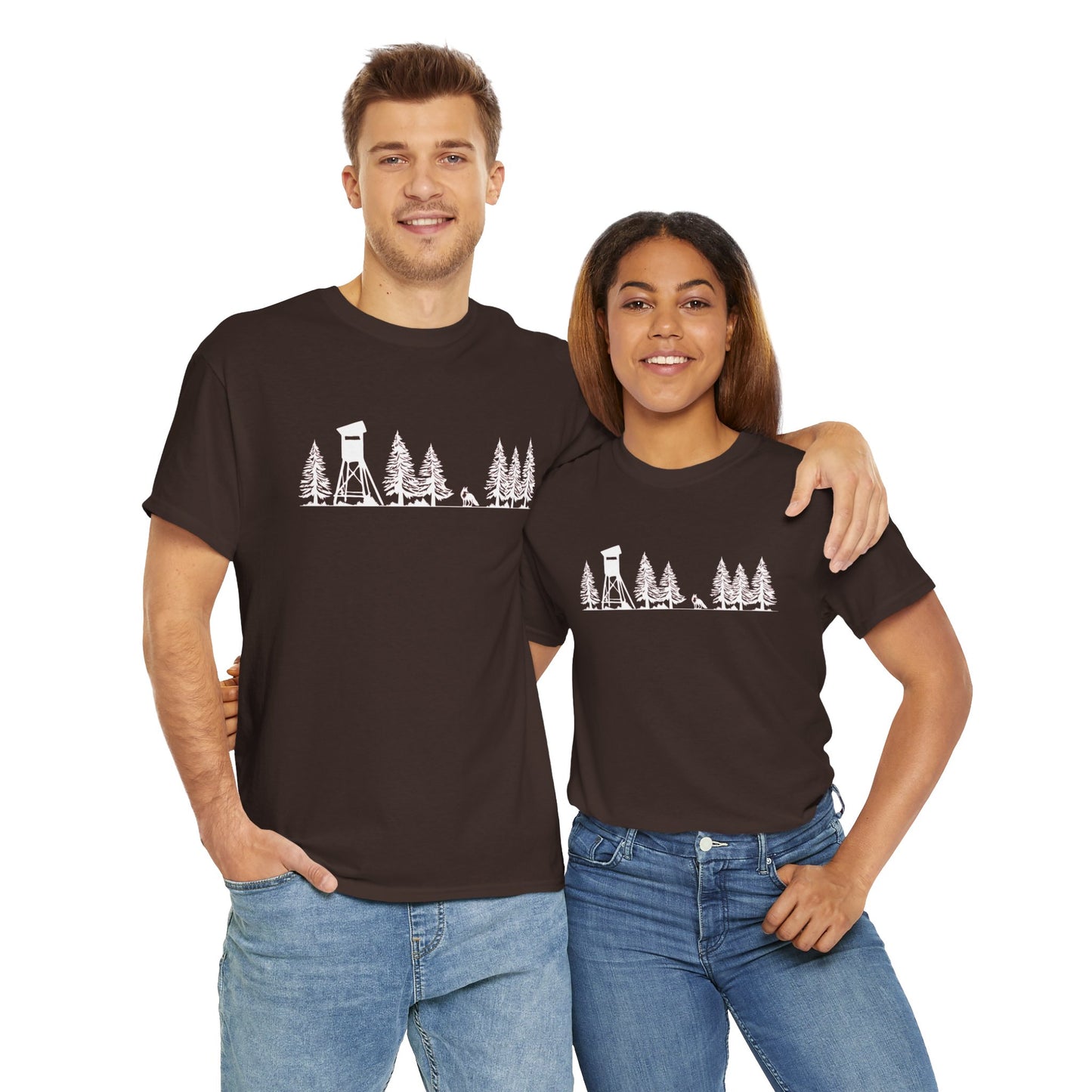 T-Shirt Unisex - Hochsitz im Wald - Fuchs