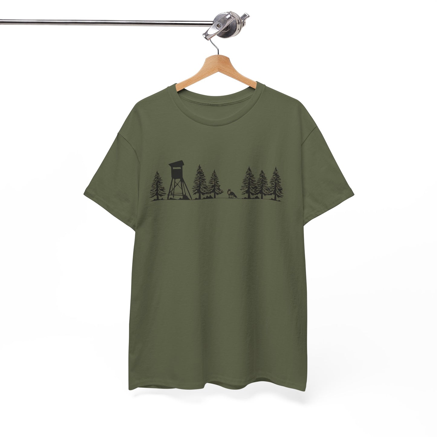 T-Shirt Unisex - Hochsitz im Wald - Fuchs
