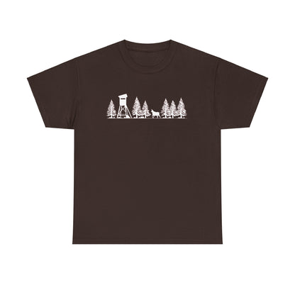 T-Shirt Unisex - Hochsitz im Wald - Gams
