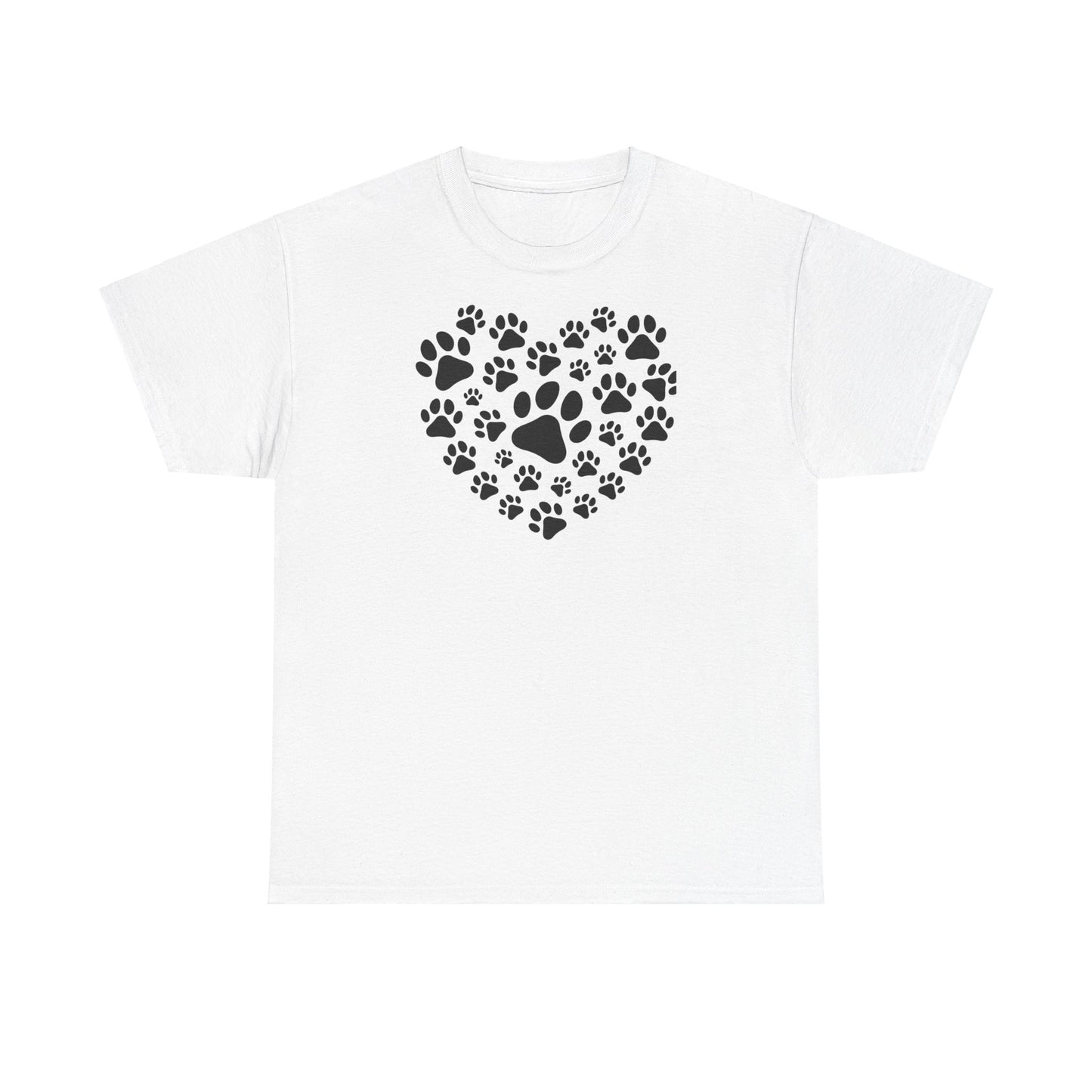 T-Shirt Unisex - Herz aus Hundepfoten