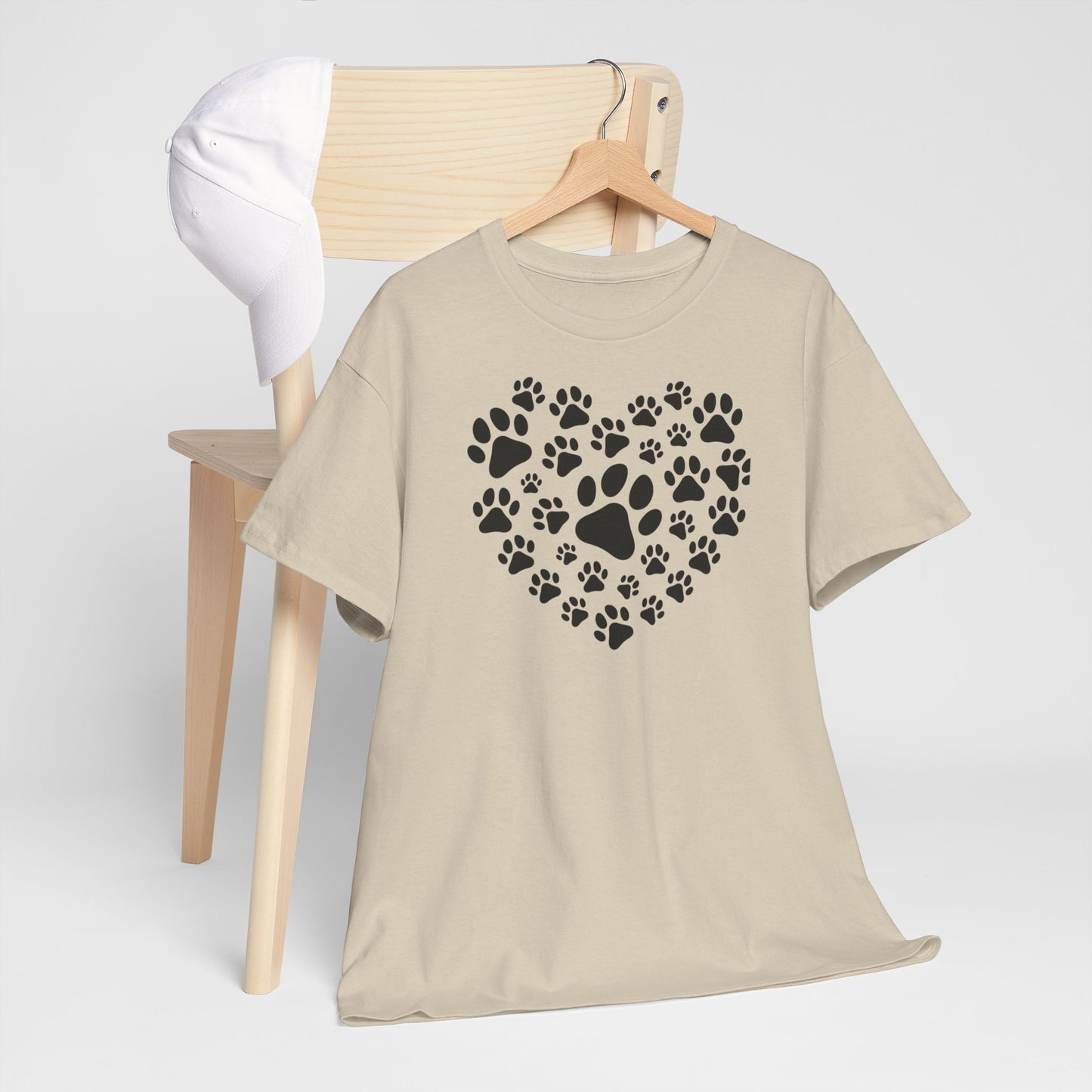 T-Shirt Unisex - Herz aus Hundepfoten