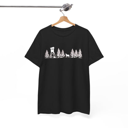 T-Shirt Unisex - Hochsitz im Wald - Gams