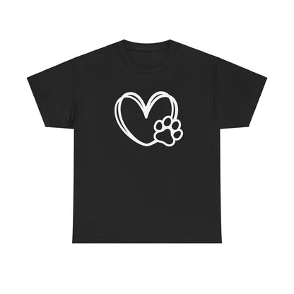 T-Shirt Unisex - Hundepfote mit Herz 1