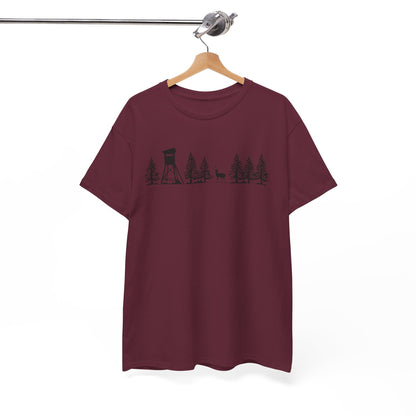 T-Shirt Unisex - Hochsitz im Wald - Damwild