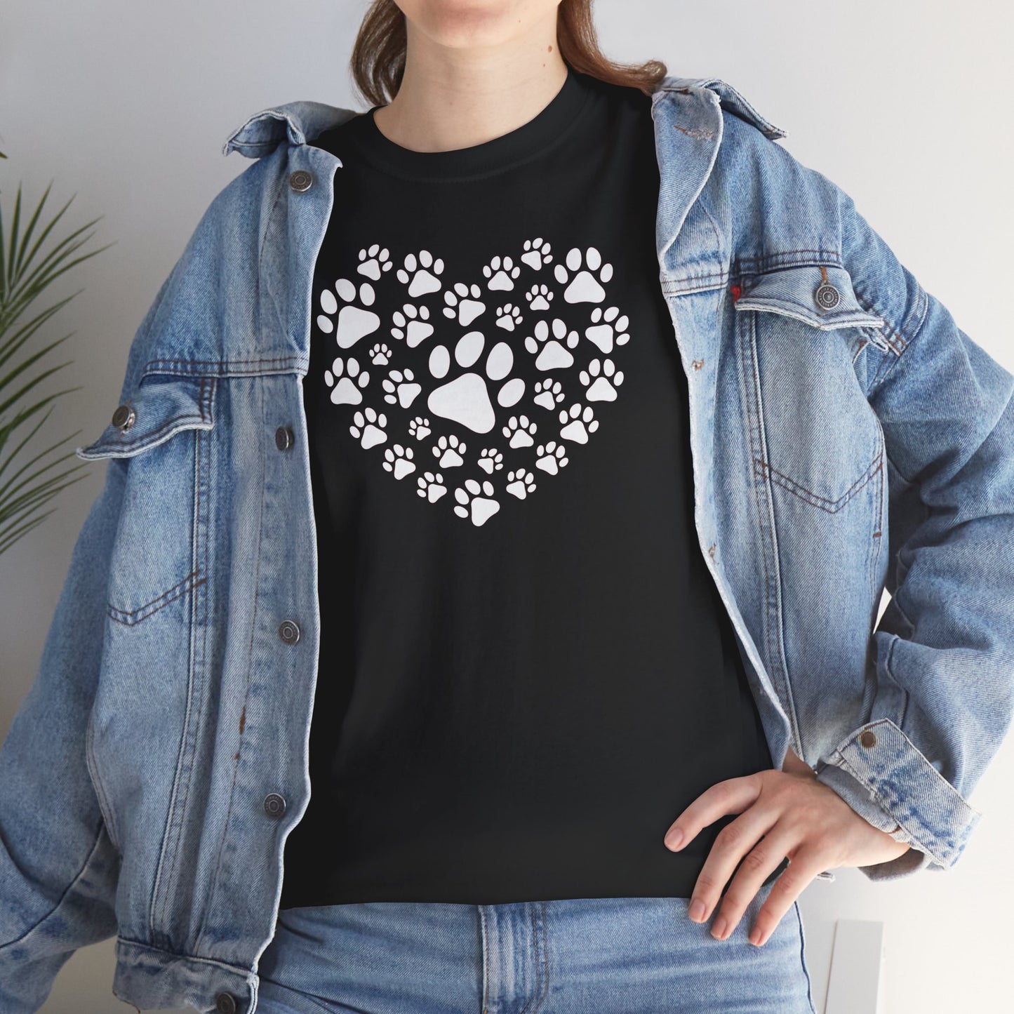 T-Shirt Unisex - Herz aus Hundepfoten