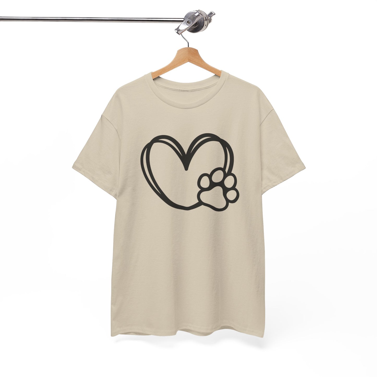 T-Shirt Unisex - Hundepfote mit Herz 1