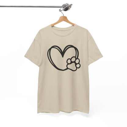 T-Shirt Unisex - Hundepfote mit Herz 1