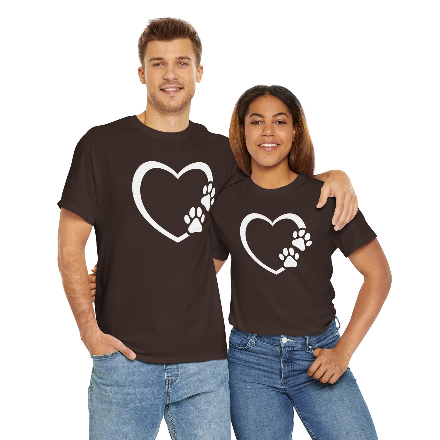 T-Shirt Unisex - Hundepfote mit Herz 7